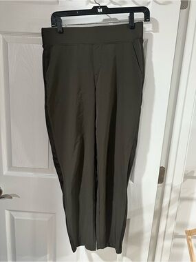 Olive Green Dress Pants with Side Panels